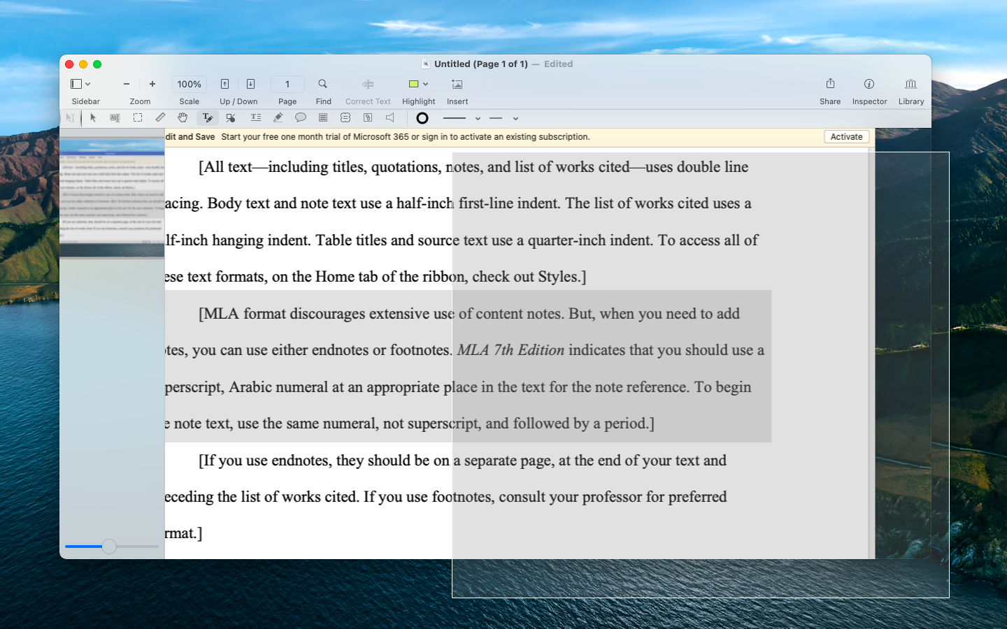 use document inspector in word for mac